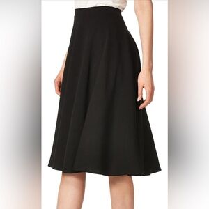 Star Vixen Women's Plus-Size Midi Full Skater Skirt, Black, XL